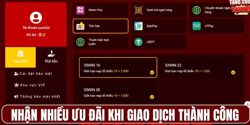 Nhận về nhiều ưu đãi mới khi giao dịch thành công
